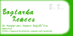 boglarka kepecs business card